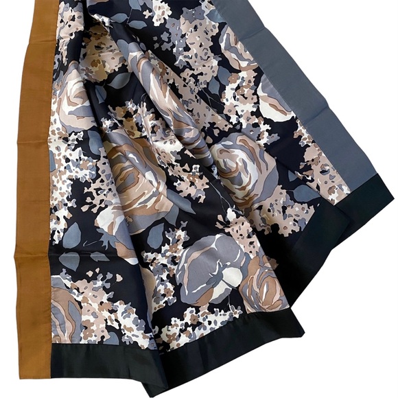 VINTAGE JIM THOMPSON 100% THAI SILK SCARF 42”x42” BLK/GRAY/CREAM, VINTAGE NWOT - Picture 5 of 16